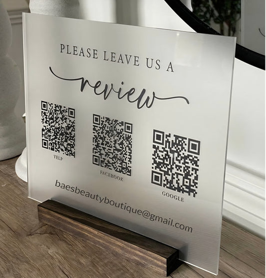 Acrylic QR plaque
